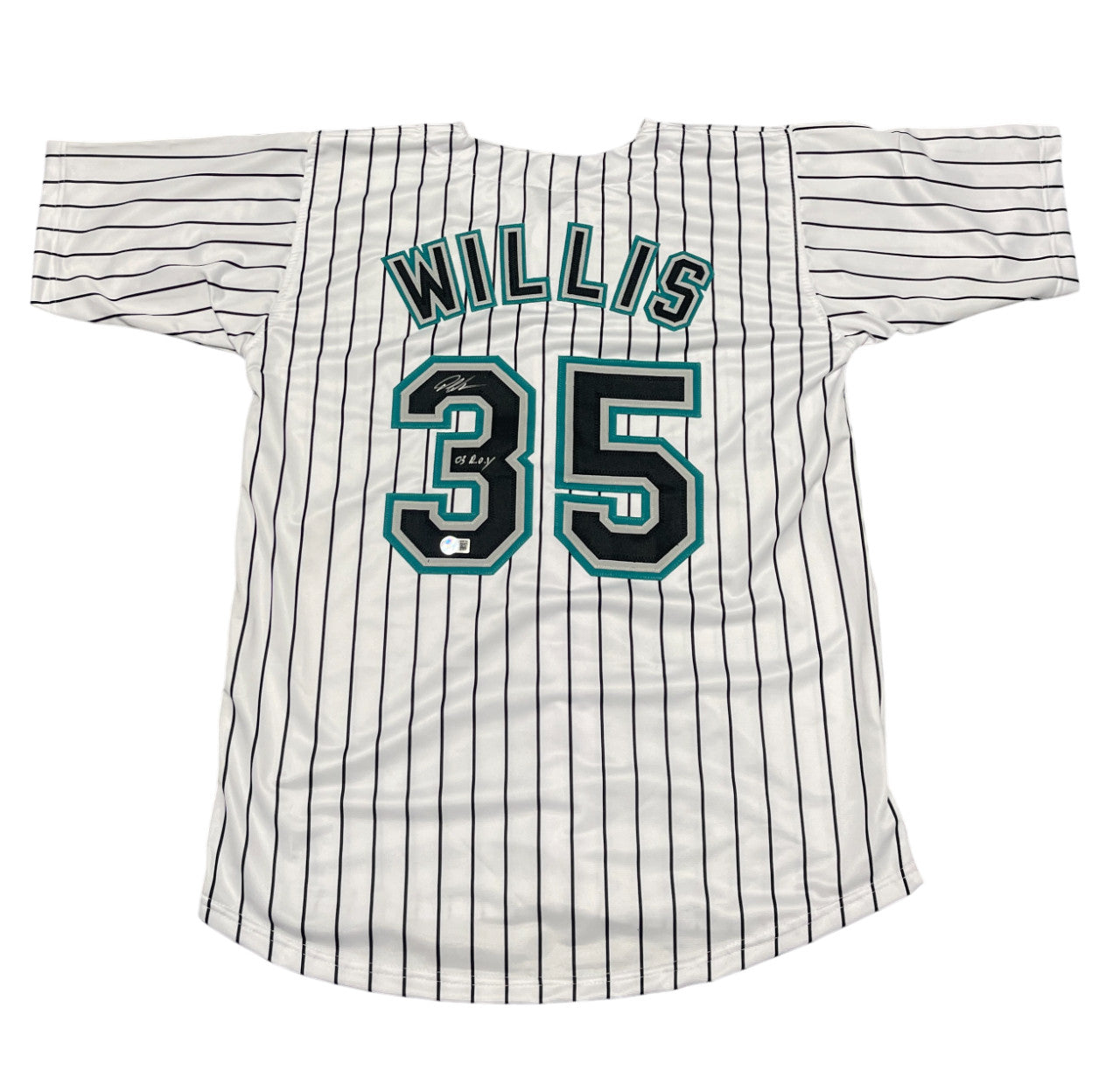 Dontrelle Willis Signed Florida Marlins Custom Jersey - 03 NL ROY BAS COA