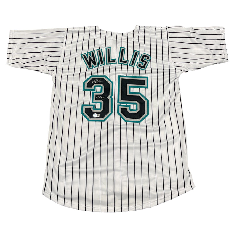 Dontrelle Willis Signed Florida Marlins Custom Jersey - 03 NL ROY BAS COA