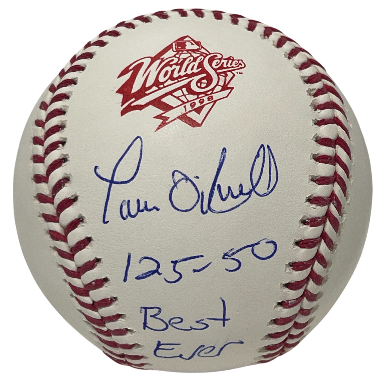 Paul O'Neill Signed 1998 World Series Baseball with 2 Inscriptions