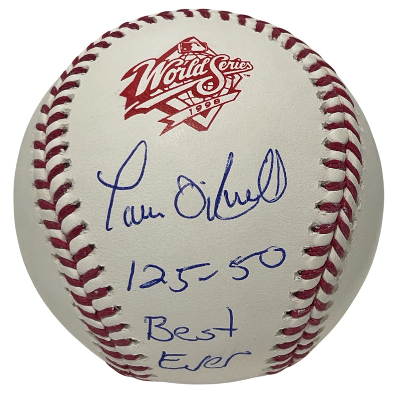 Paul O'Neill Signed 1998 World Series Baseball with 2 Inscriptions