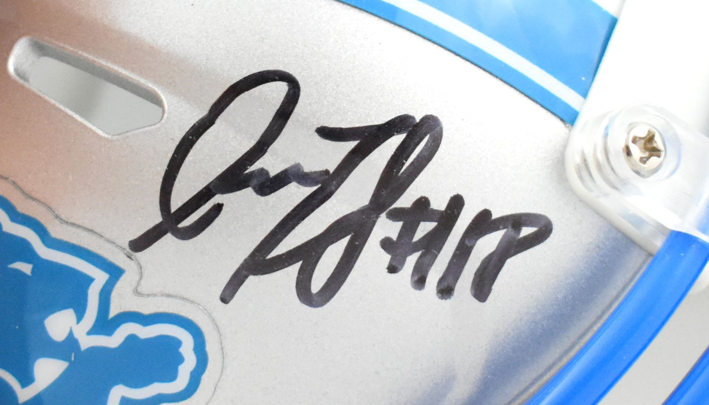 Isaac TeSlaa Autographed Detroit Lions Speed Mini Helmet