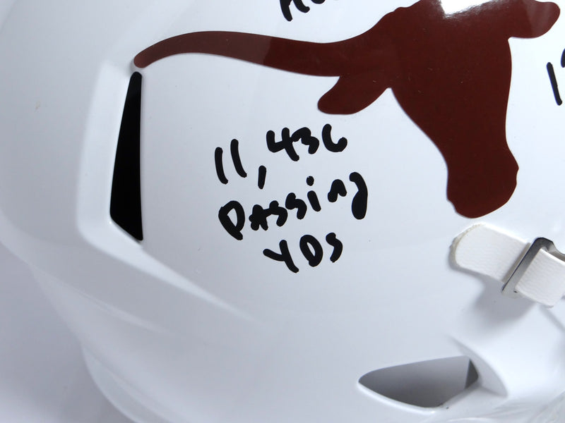 Sam Ehlinger Signed Texas Longhorns Full Size Speed Helmet with Inscriptions