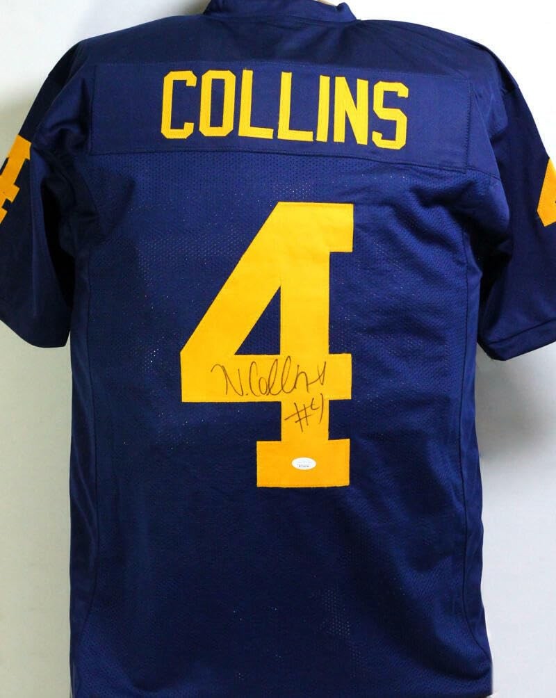 Nico Collins Autographed Blue College Style Custom Jersey