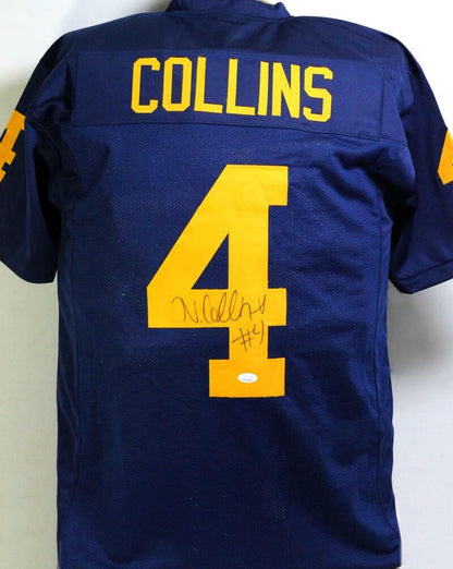 Nico Collins Autographed Blue College Style Custom Jersey