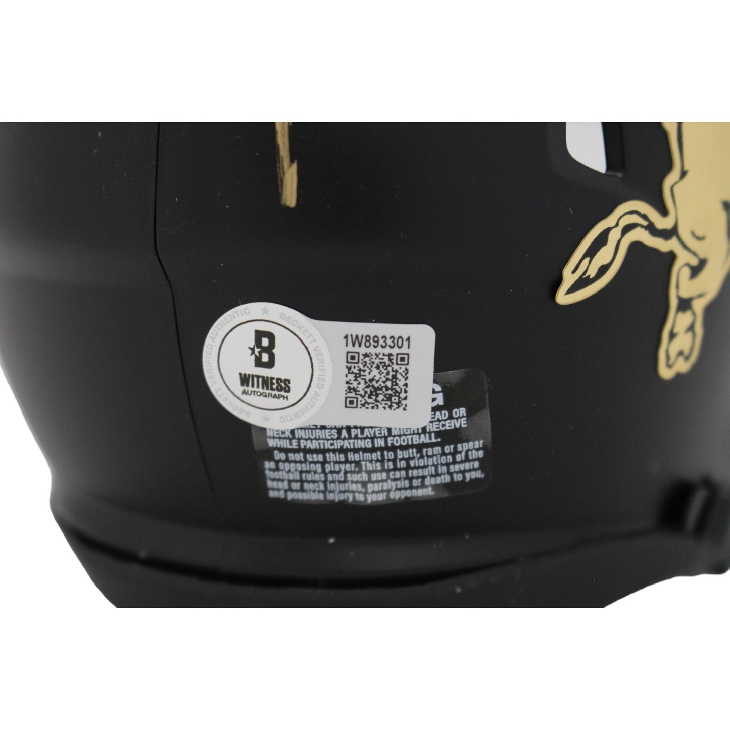 Deion Sanders Autographed Colorado Buffaloes Black Chrome Mini Helmet