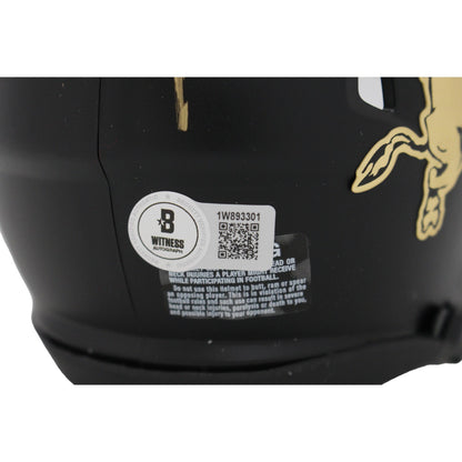 Deion Sanders Autographed Colorado Buffaloes Black Chrome Mini Helmet