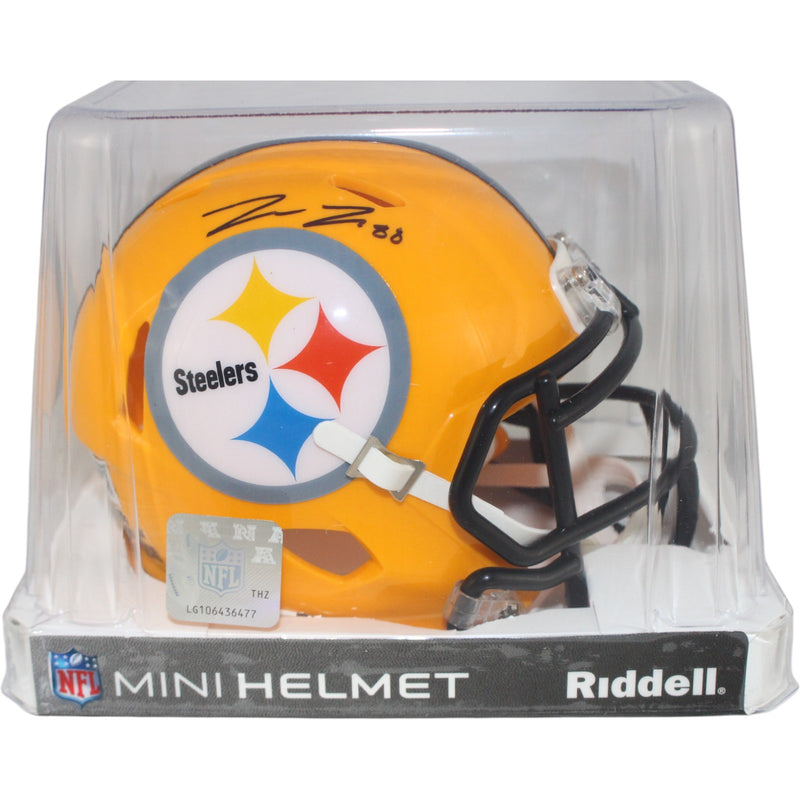 Pat Freiermuth Signed Pittsburgh Steelers Mini Helmet (Beckett Witnessed)