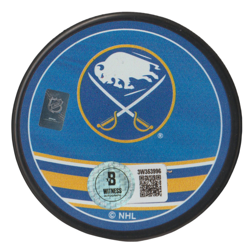 Pierre Turgeon Signed Buffalo Sabres Reverse Retro Puck HOF 23 Beckett BAS