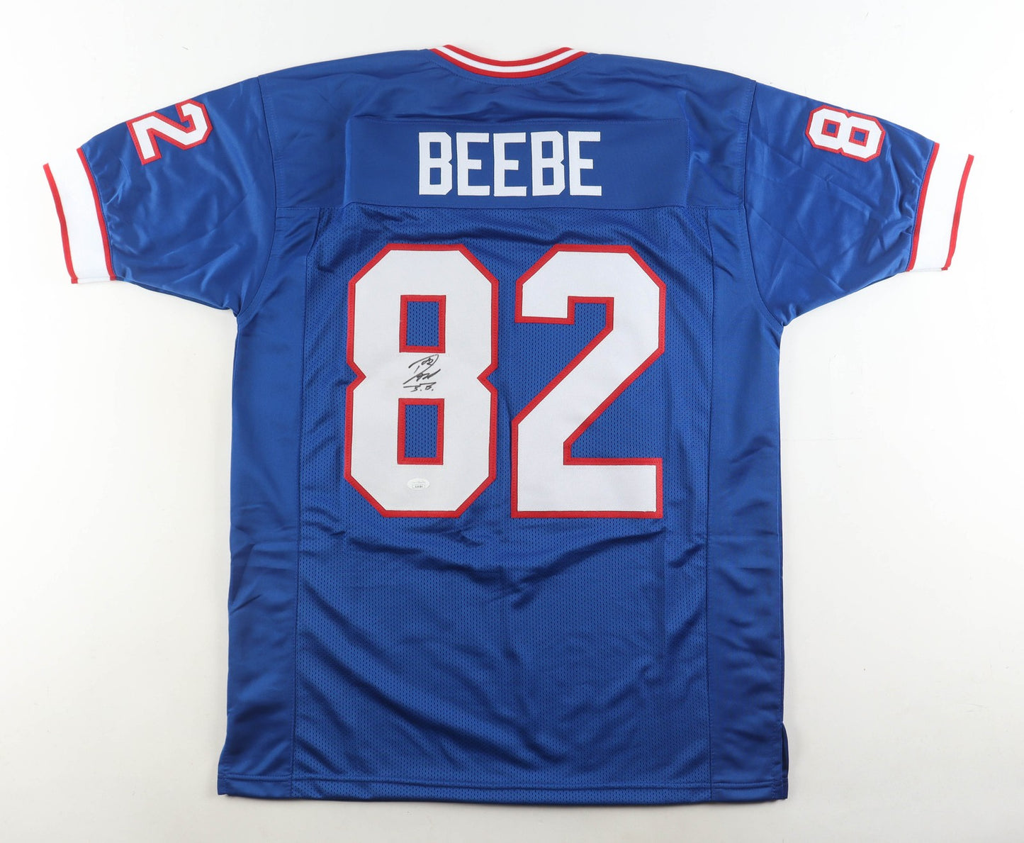 Don Beebe Autographed Buffalo Bills Custom Football Jersey JSA
