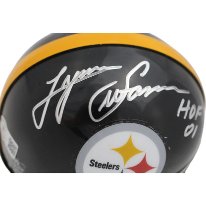 Lynn Swann Signed Pittsburgh Steelers VSR4 Mini Helmet HOF Beckett