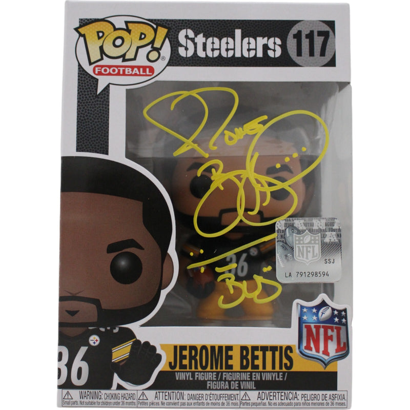 Jerome Bettis Signed Pittsburgh Steelers Funko Pop! with "Bus" Inscription