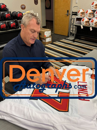 John Lynch Signed White Throwback Custom Jersey (Beckett Witnessed)