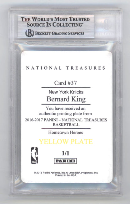 Bernard King Signed National Treasures 1/1 Printing Plate Card - BGS