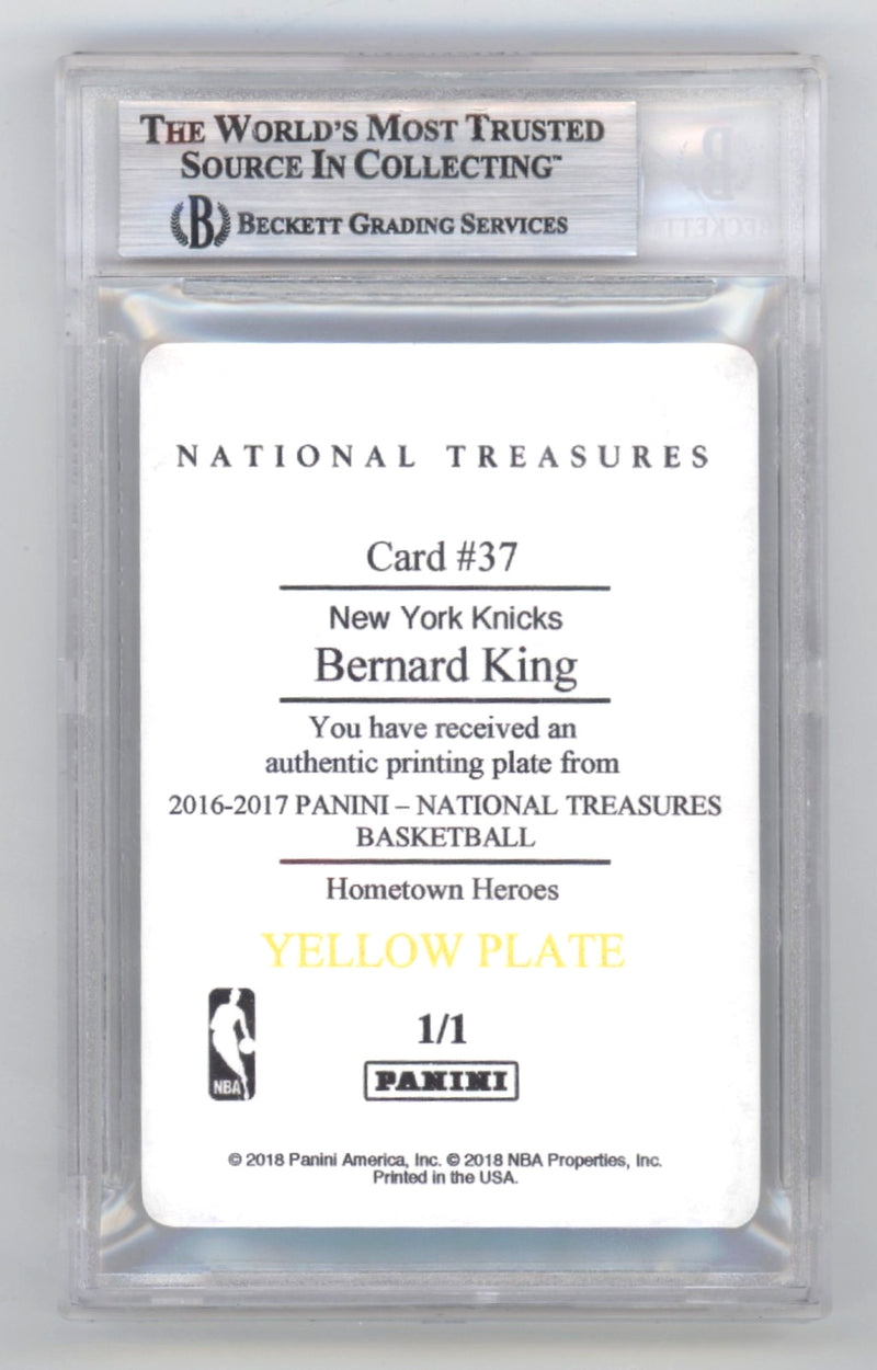 Bernard King Signed National Treasures 1/1 Printing Plate Card - BGS