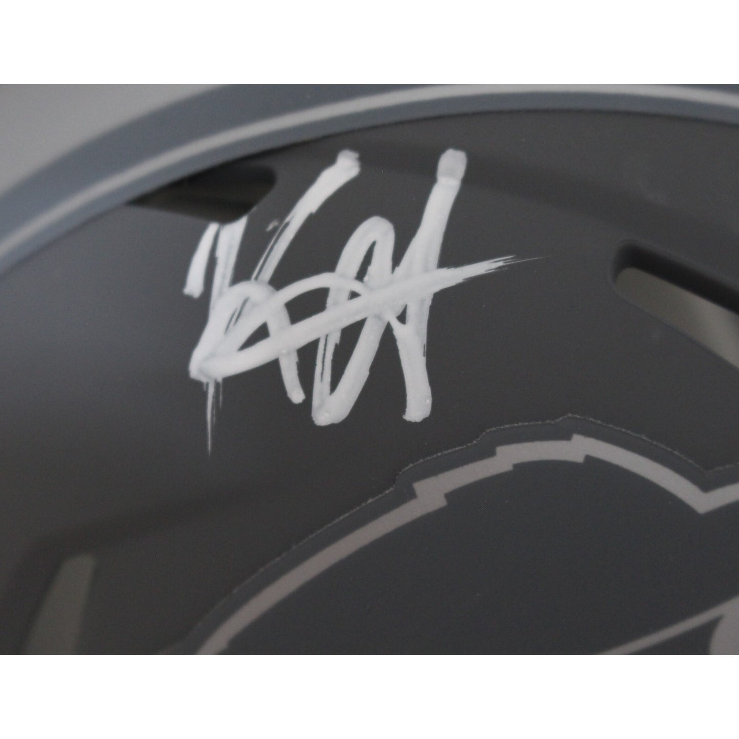Keon Coleman Buffalo Bills Autographed Slate Mini Helmet Beckett