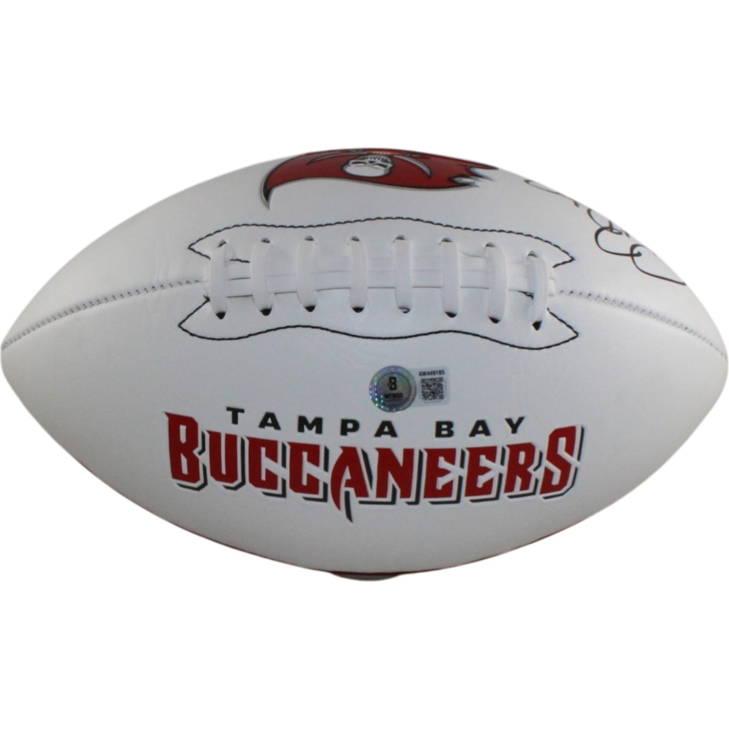 Ronde Barber Signed Tampa Bay Buccaneers Logo Football