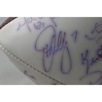 Joe Montana & John Elway Multi-Signed Wilson Logo Football (34 Sigs)