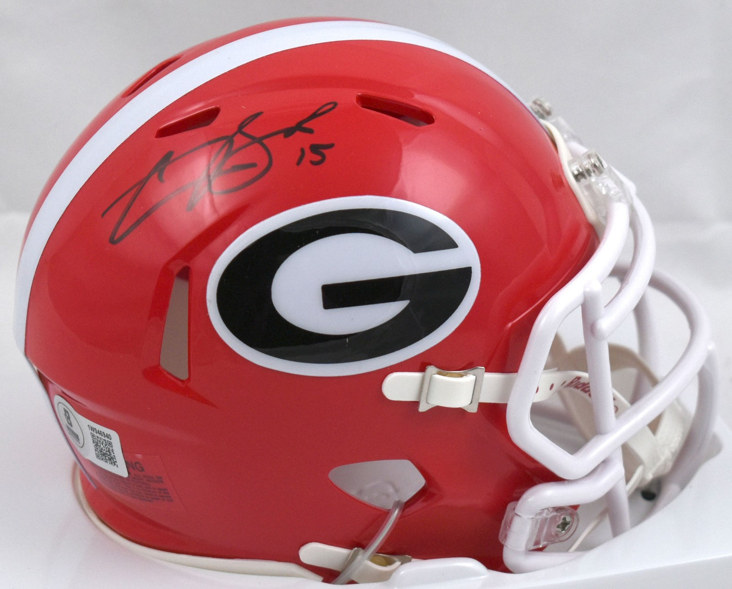 Carson Beck Signed Georgia Bulldogs Speed Mini Helmet