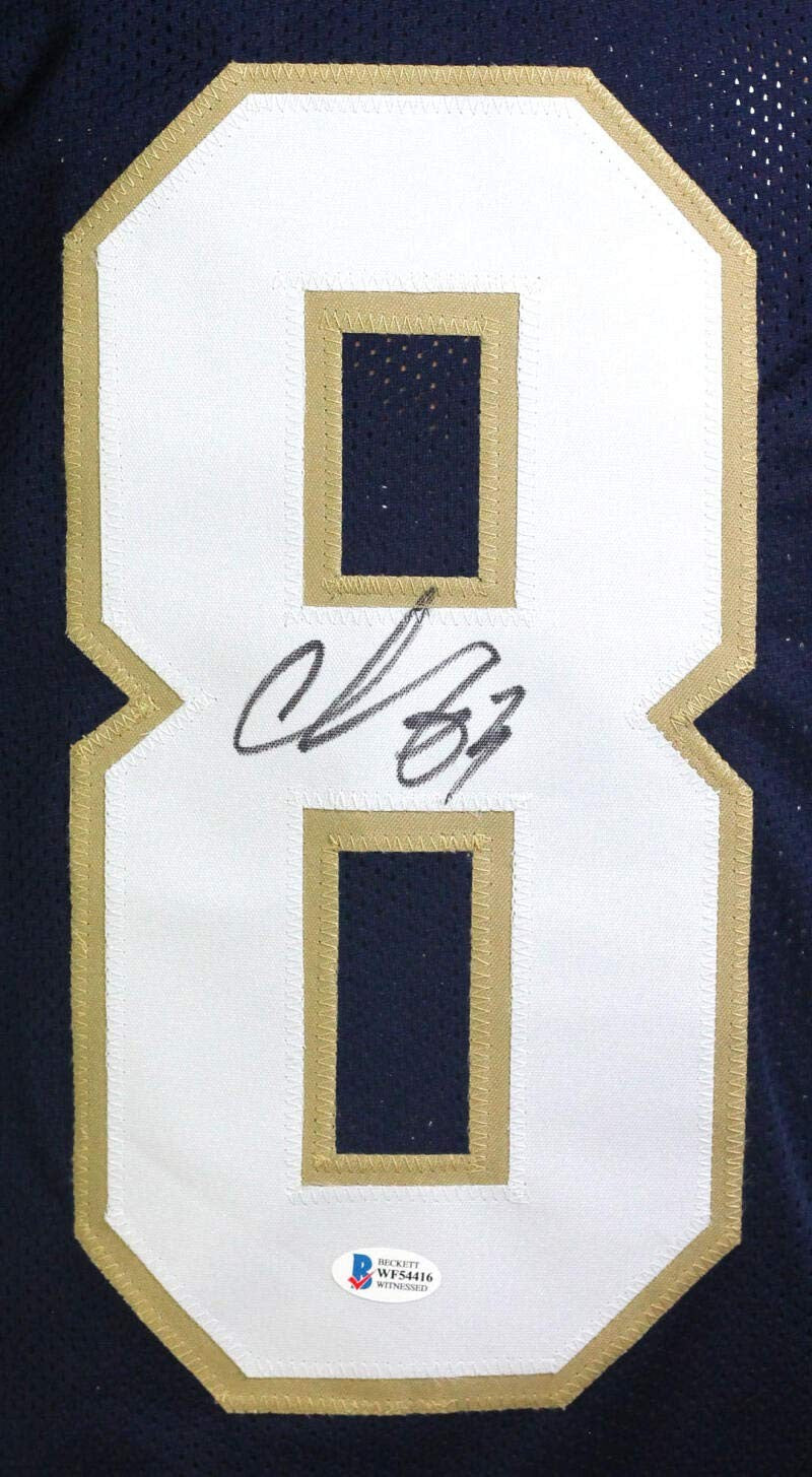 Chase Claypool Signed Navy Blue College Style Custom Jersey