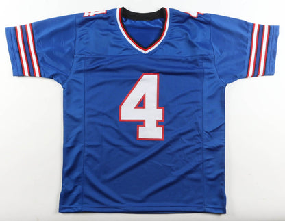 James Cook Signed Buffalo Bills Blue Custom Jersey