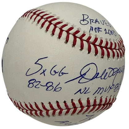 Dale Murphy Signed Atlanta Braves Official MLB Baseball (5 Inscriptions)