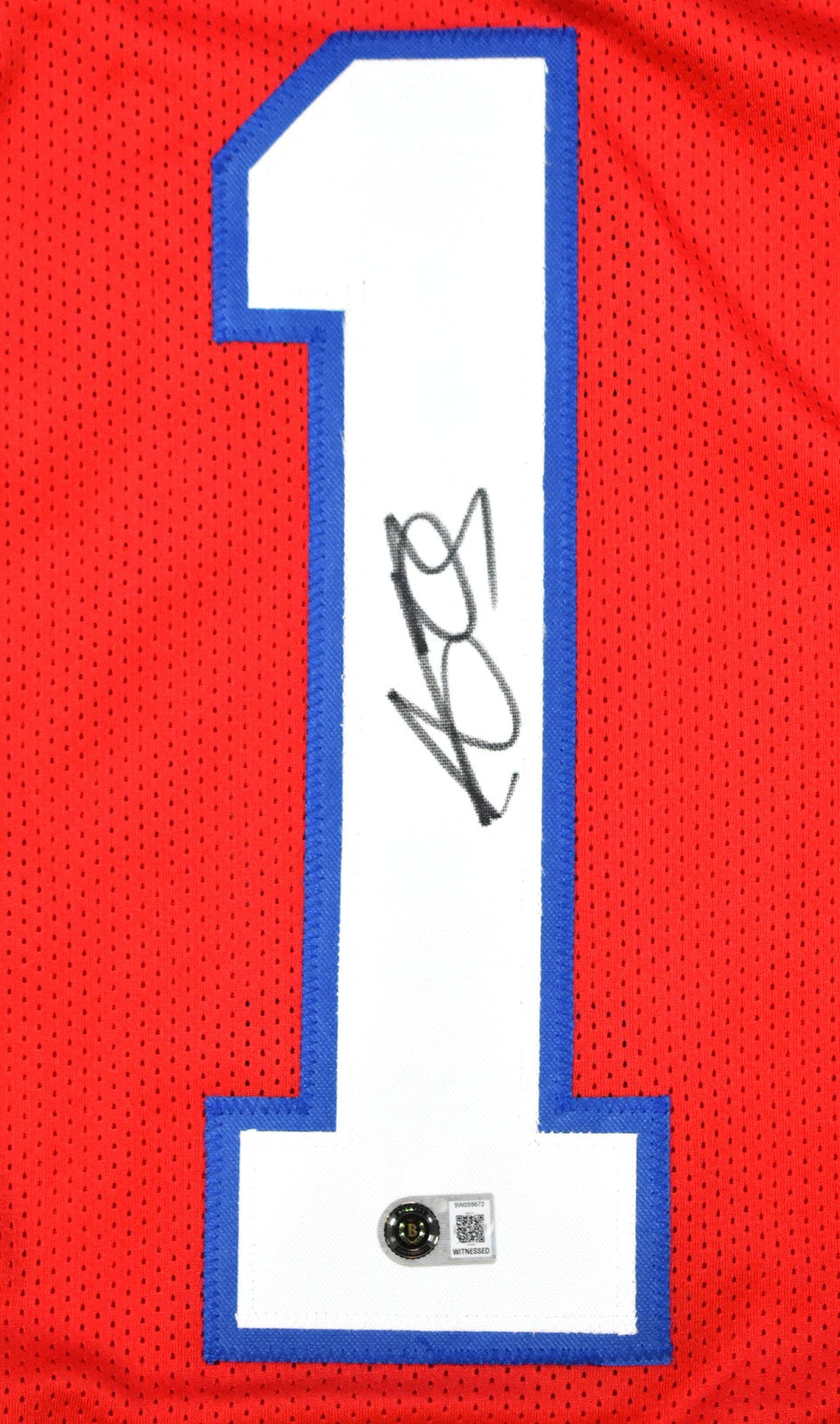A.J. Brown Autographed Red Custom Jersey