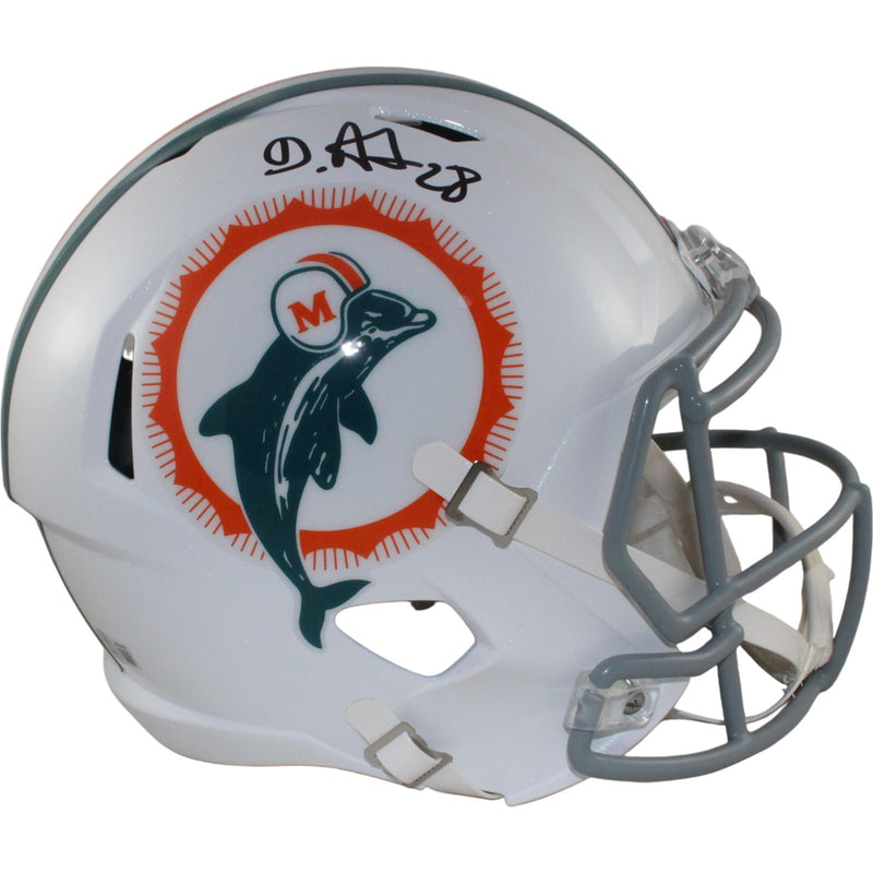 Devon Achane Miami Dolphins Autographed Full Size Tribute Helmet