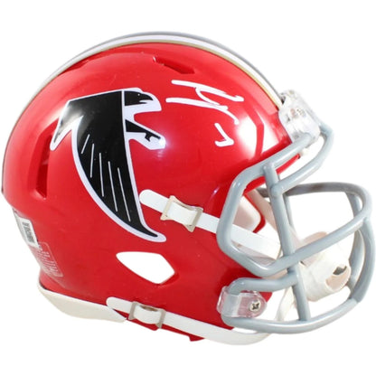 Bijan Robinson Signed Atlanta Falcons Throwback Mini Helmet