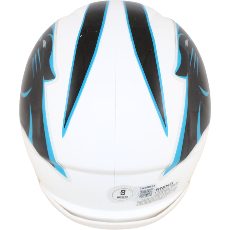Julius Peppers Carolina Panthers Autographed Flat White Mini Helmet