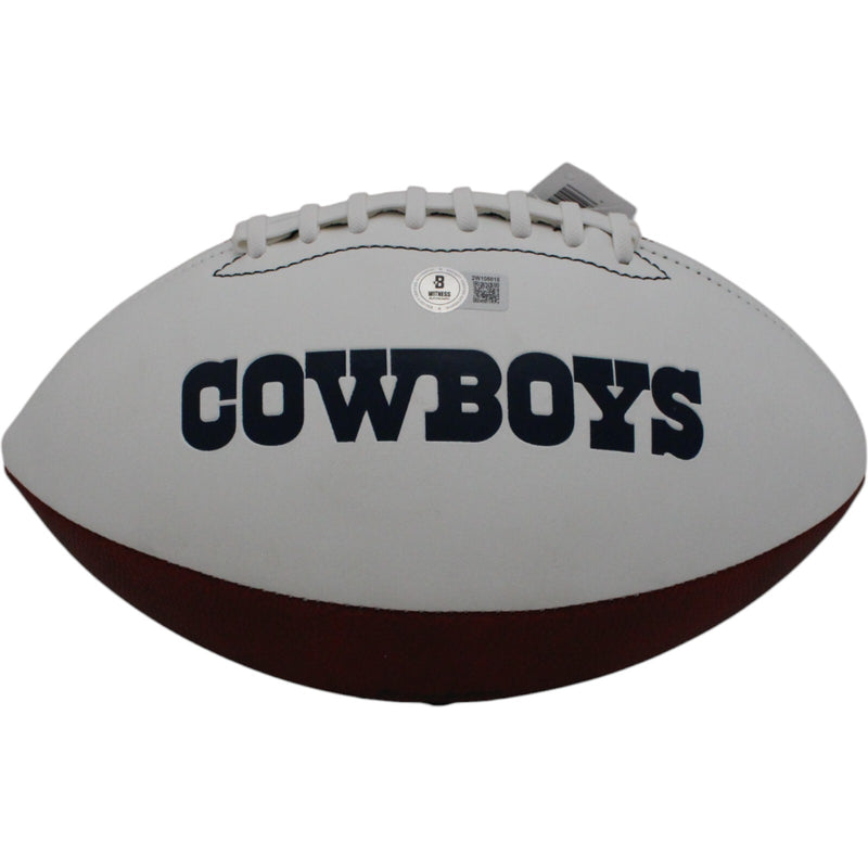 Emmitt Smith Signed Dallas Cowboys Logo Football (Beckett)