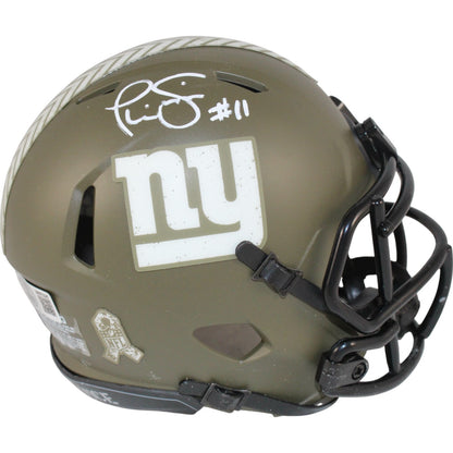 Phil Simms New York Giants Autographed Salute to Service Mini Helmet