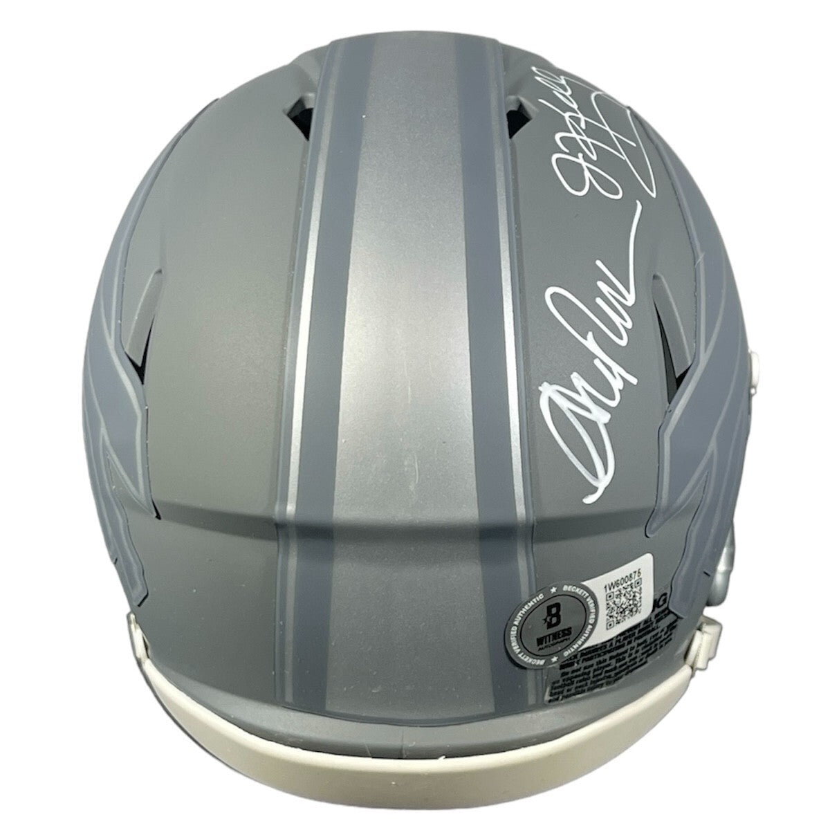 Jim Kelly, Andre Reed & Thurman Thomas Buffalo Bills Slate Mini Helmet
