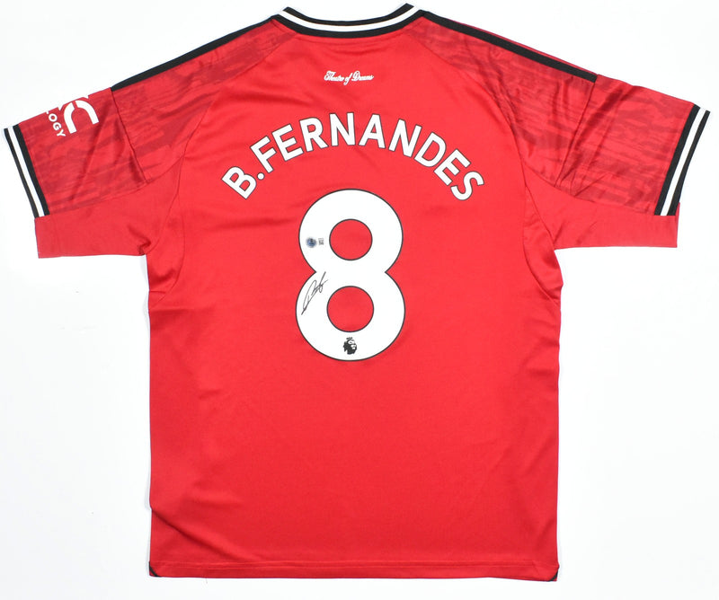 Bruno Fernandes Autographed Manchester United Home Jersey