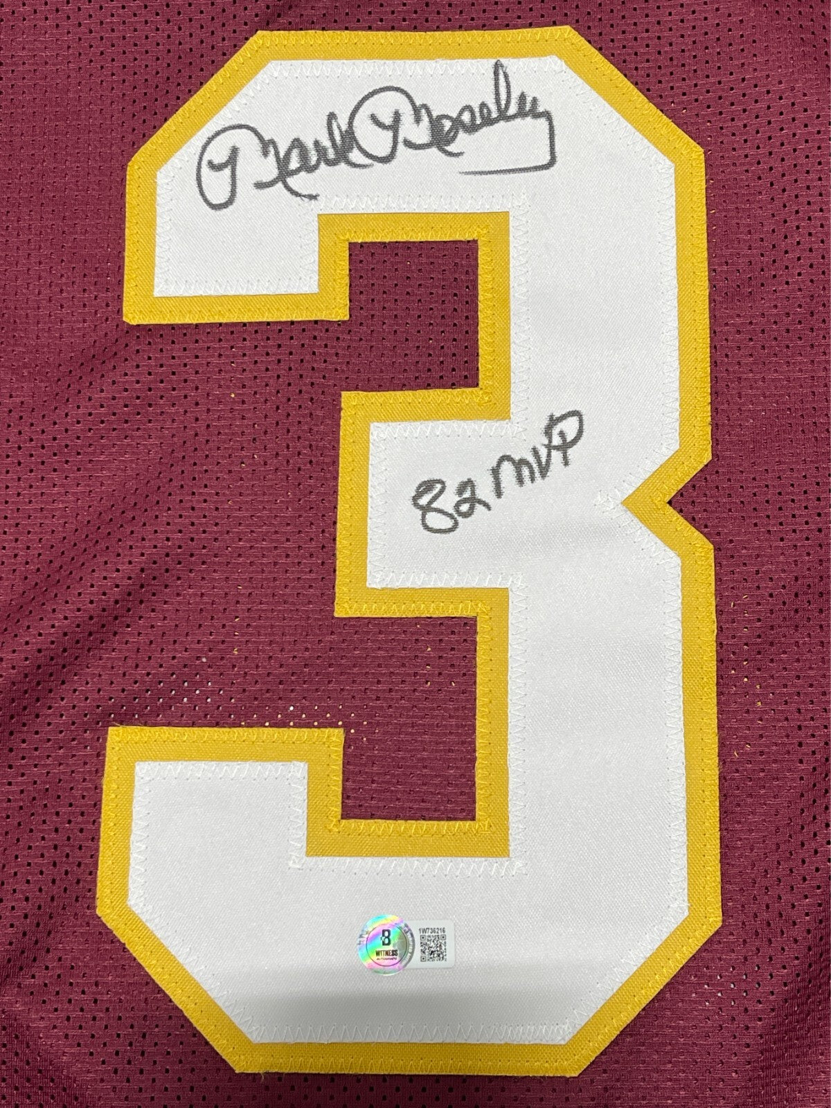 Mark Moseley Signed Washington Custom Jersey ('82 MVP) BAS COA