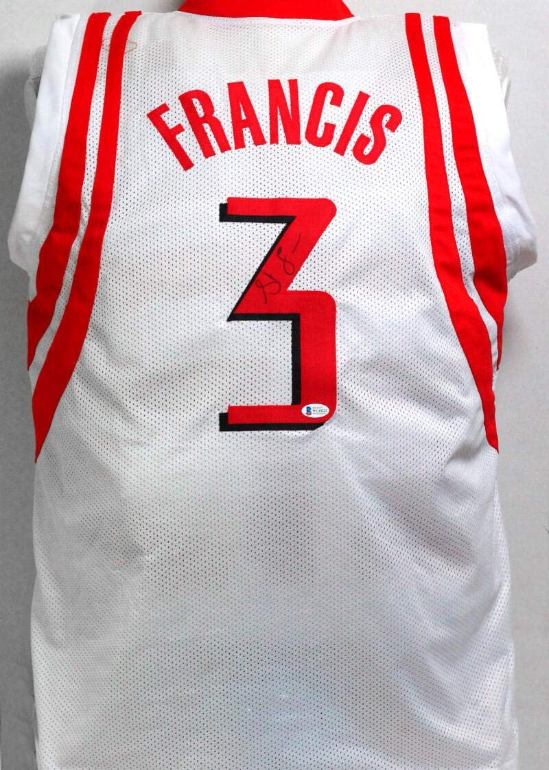 Steve Francis Autographed Houston Rockets Style White Custom Jersey