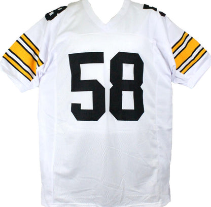 Jack Lambert Signed White Custom Jersey with HOF Inscription