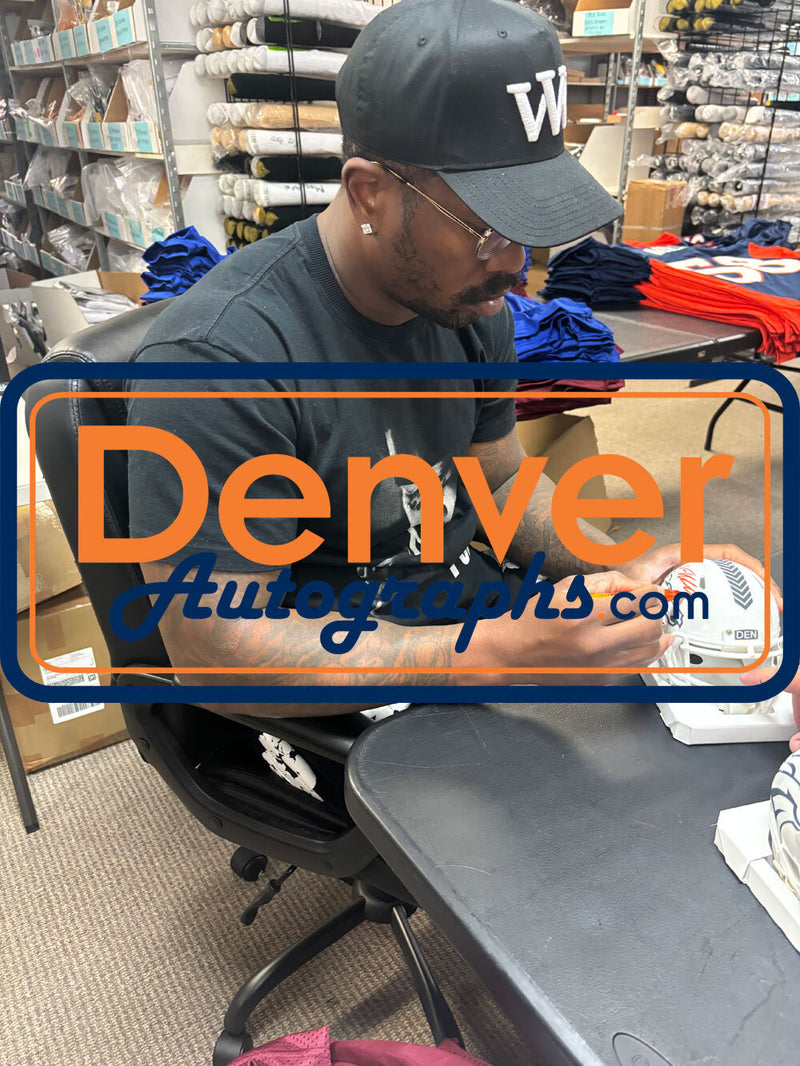 Von Miller Denver Broncos 2024 Salute to Service Signed Mini Helmet