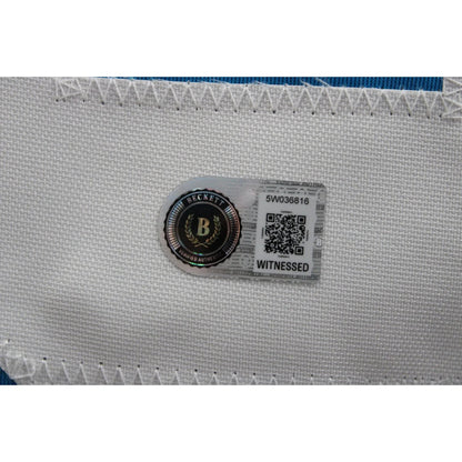 Luke Kuechly Autographed Black Jersey with HOF Inscription