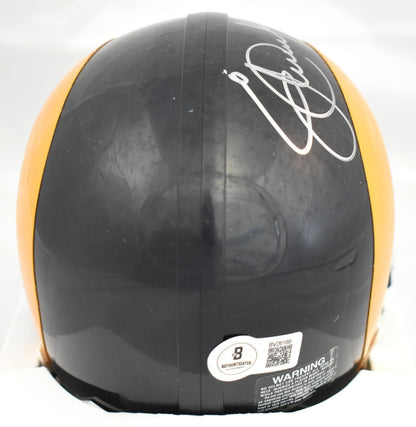 Eric Dickerson Autographed Los Angeles Rams Silver Mini Helmet