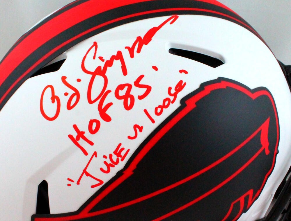 OJ Simpson Autographed Buffalo Bills Lunar Authentic Helmet