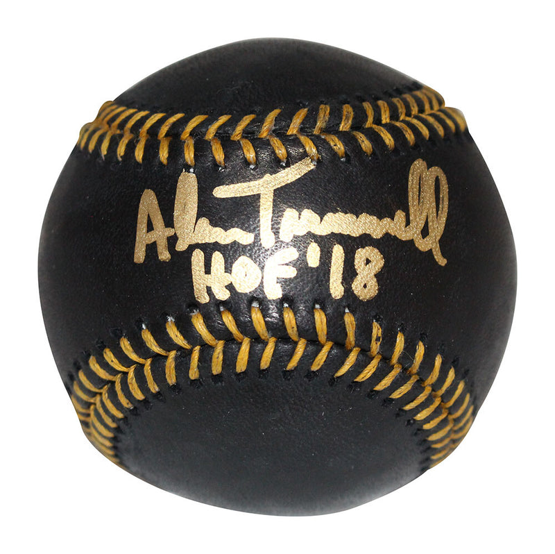Alan Trammell Detroit Tigers Autographed Black Baseball