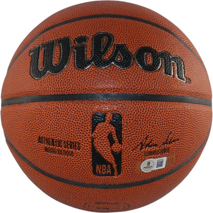 Hakeem Olajuwon Autographed Houston Rockets Wilson I/O Basketball HOF 08