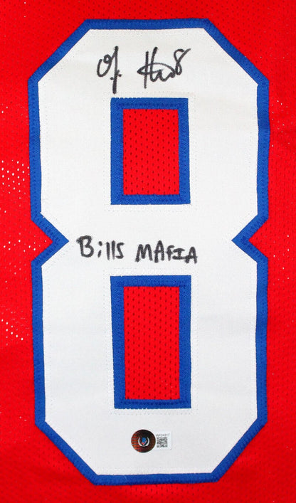 O.J. Howard Signed Buffalo Bills Red Custom Jersey - Bills Mafia Inscription