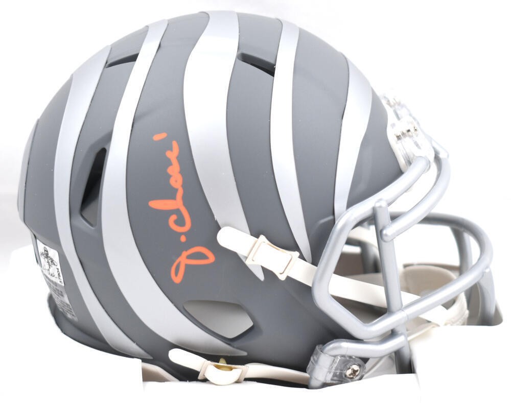 Ja'Marr Chase Signed Cincinnati Bengals Slate Speed Mini Helmet