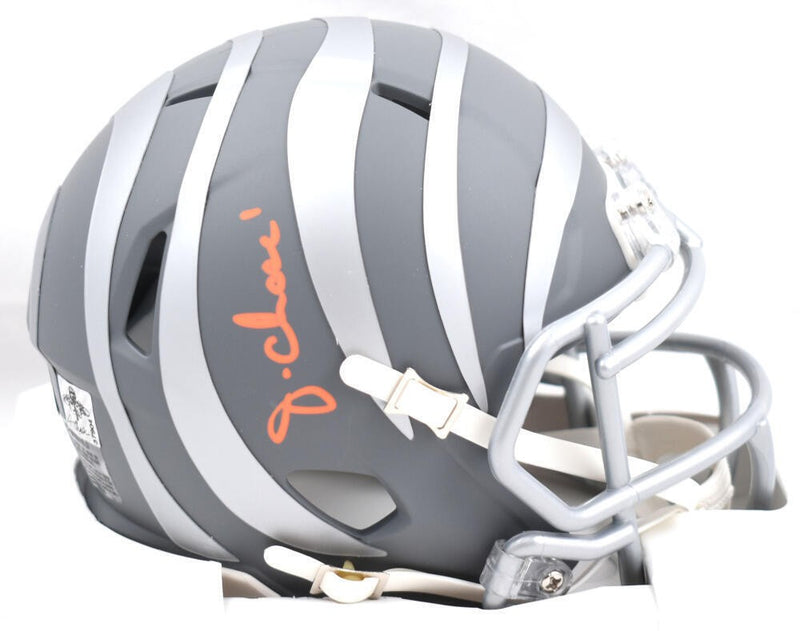 Ja'Marr Chase Signed Cincinnati Bengals Slate Speed Mini Helmet