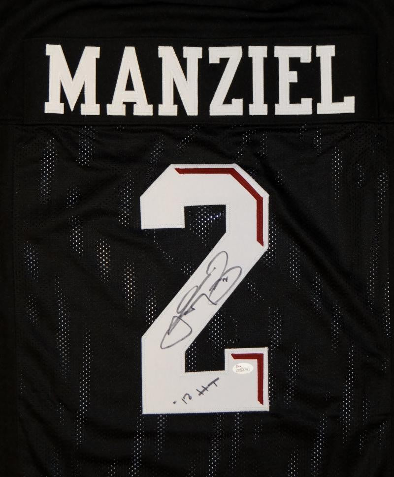 Johnny Manziel Autographed Black Custom Football Jersey