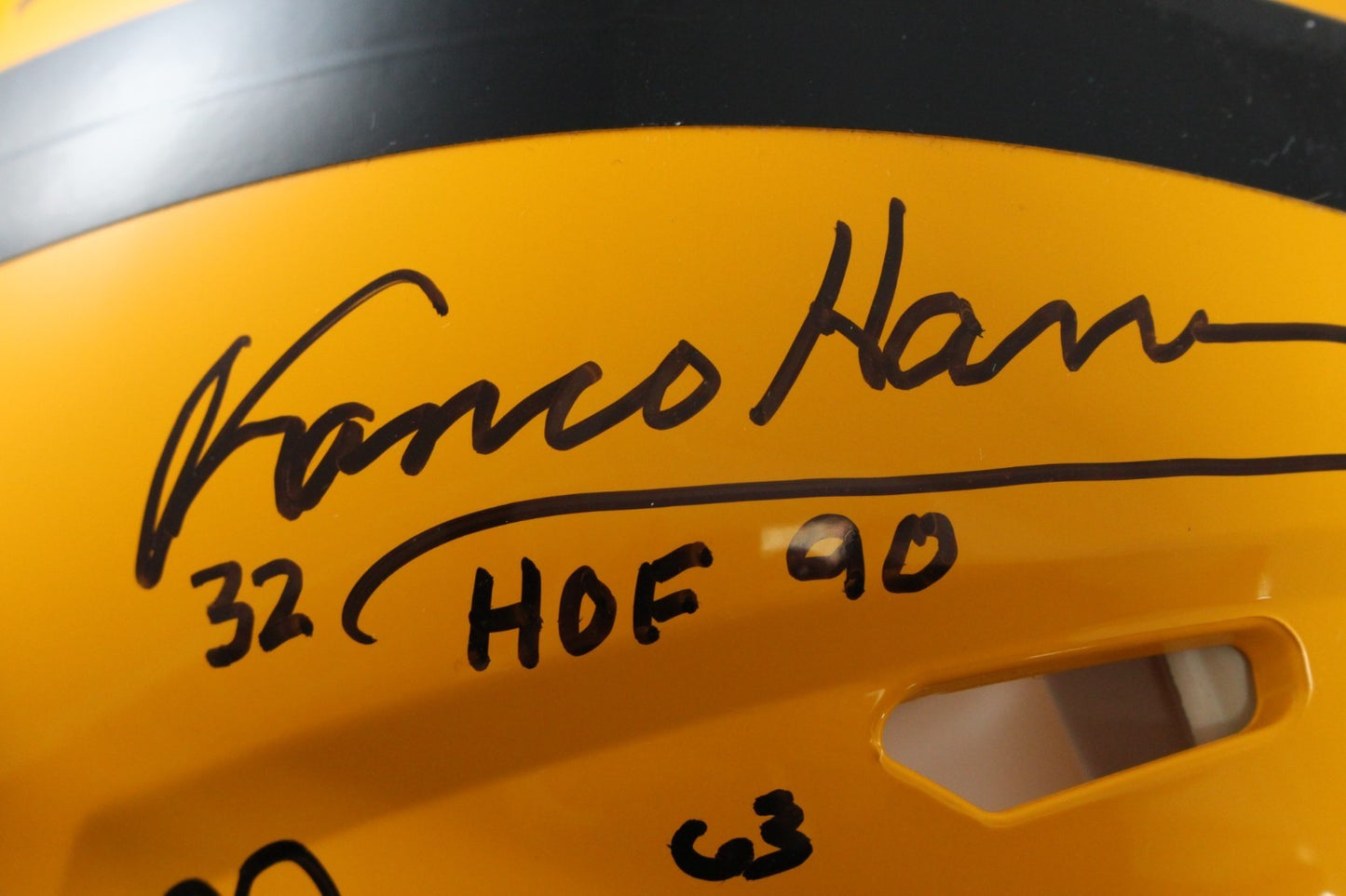 Franco Harris & Terry Bradshaw Multi-Signed Steelers HOF Full Size Helmet