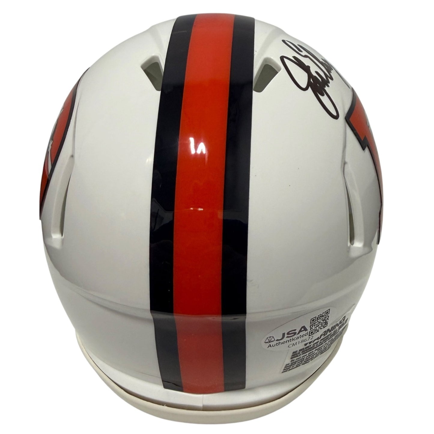 John Elway Denver Broncos Signed Throwback Alternate White Mini Helmet JSA COA
