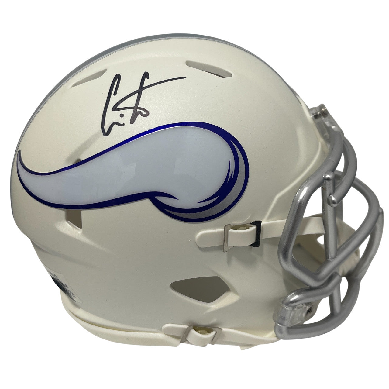 Cris Carter Signed Minnesota Vikings Alternate White Mini Helmet