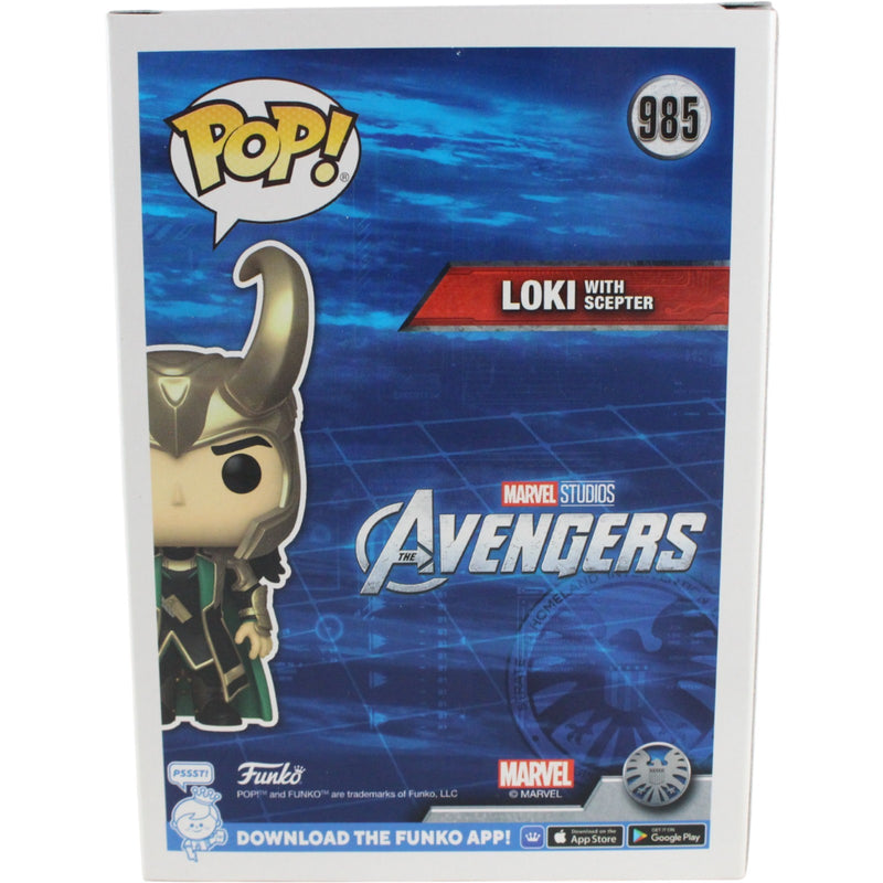 Tom Hiddleston Signed Loki The Avengers Funko Pop! #985 (Glow)